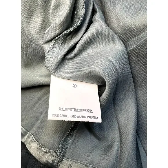 NWT Selfie Leslie Smitten Sweetheart Chiffon Sage Mini Dress Size XL Womens - Picture 9 of 9